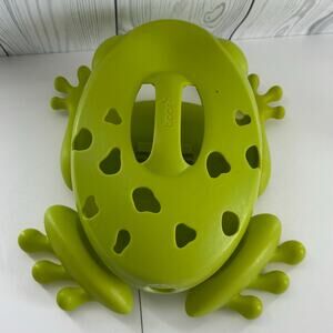 HTF Original Larger Size Boon Frog Pod Bath Tub Caddy Storage Scooper Green